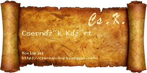 Csernák Kürt névjegykártya